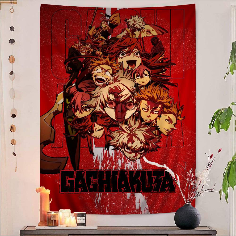 Anime di Combattimento Soprannaturale Giapponese G-Gachiakuta Appeso Arazzo Boemo Appeso Tarot Tappeti da Parete Hippie Stanza Studenti Arazzo Giapponese
