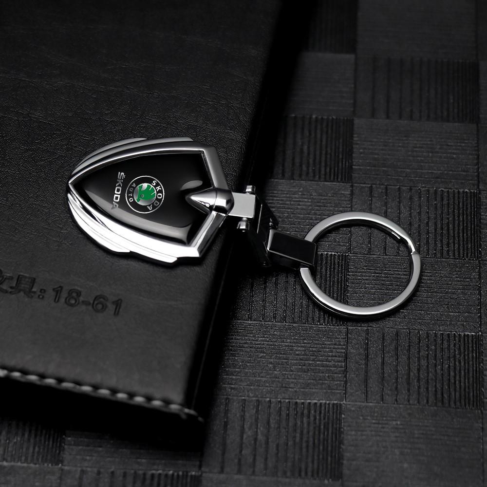 Metal Car Styling Keychain Key Rings Decoration Accessories For Skoda Rapid Fabia Octavia Yeti Superb VRS VII Kodiaq Scala Karoq kybf34