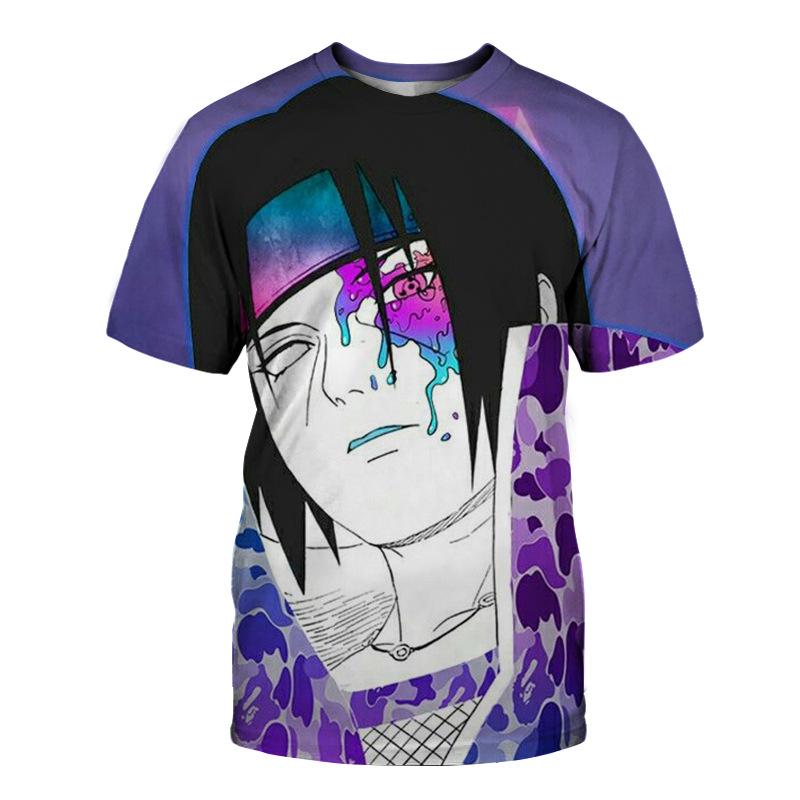 New Naruto 3D Digital Printed T-shirt Short Sleeved Men's  Clothing T-shirt