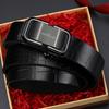 New Automatic Buckle Belt for Men's Fashionable Crocodile Leather Belt Business Simple Middle Aged and Young Genuine Leather Jeans Belt