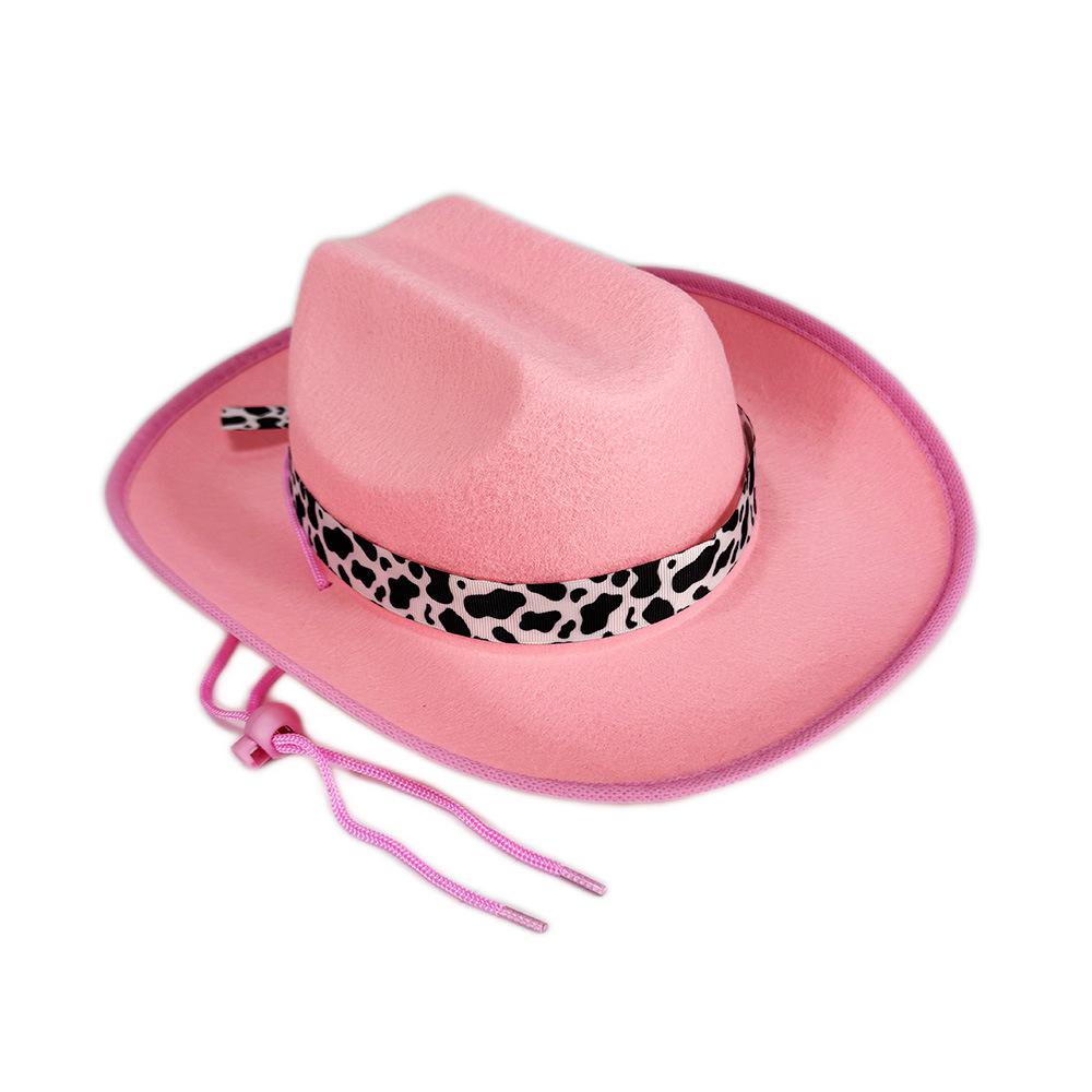 Western Party Cowboy Hat Comfortable Cow Print Jazz Hat Cowgirl Hat Lightweight For Halloween Festival Carnival