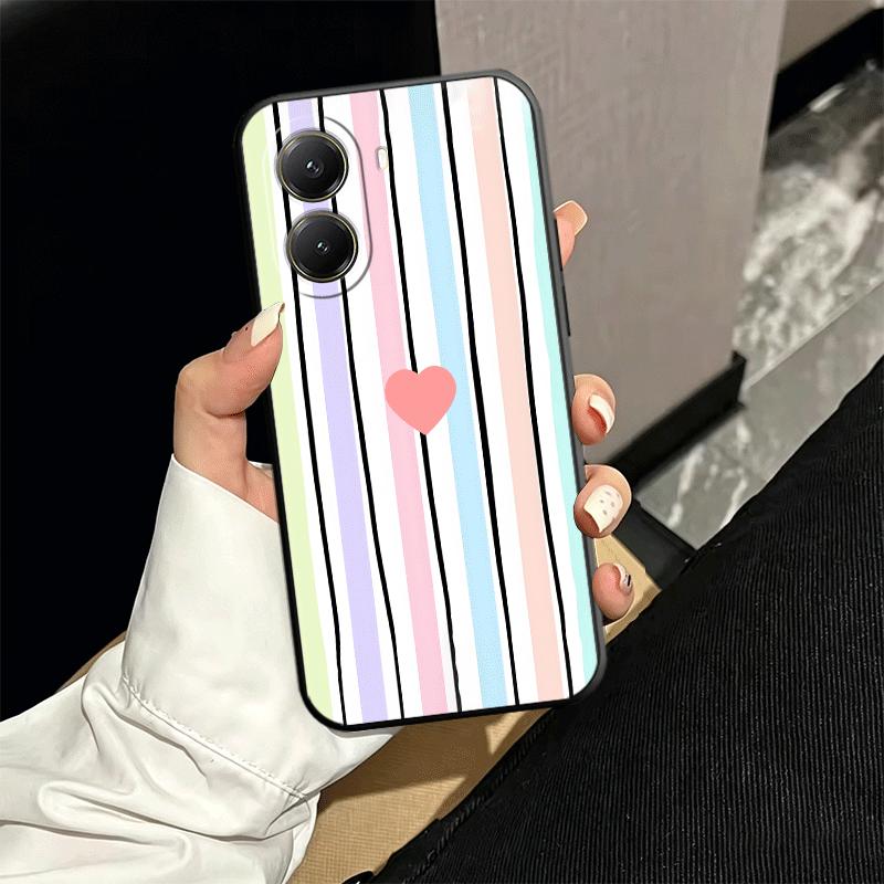 Rainbow Gradient Love Desgin Soft Phone Case for Xiaomi Poco X5 X6 X7 X8 Pro Max X3 F7 F8 Ultra M8 M7 M6 M5 Redmi 15 15C 14C 13C