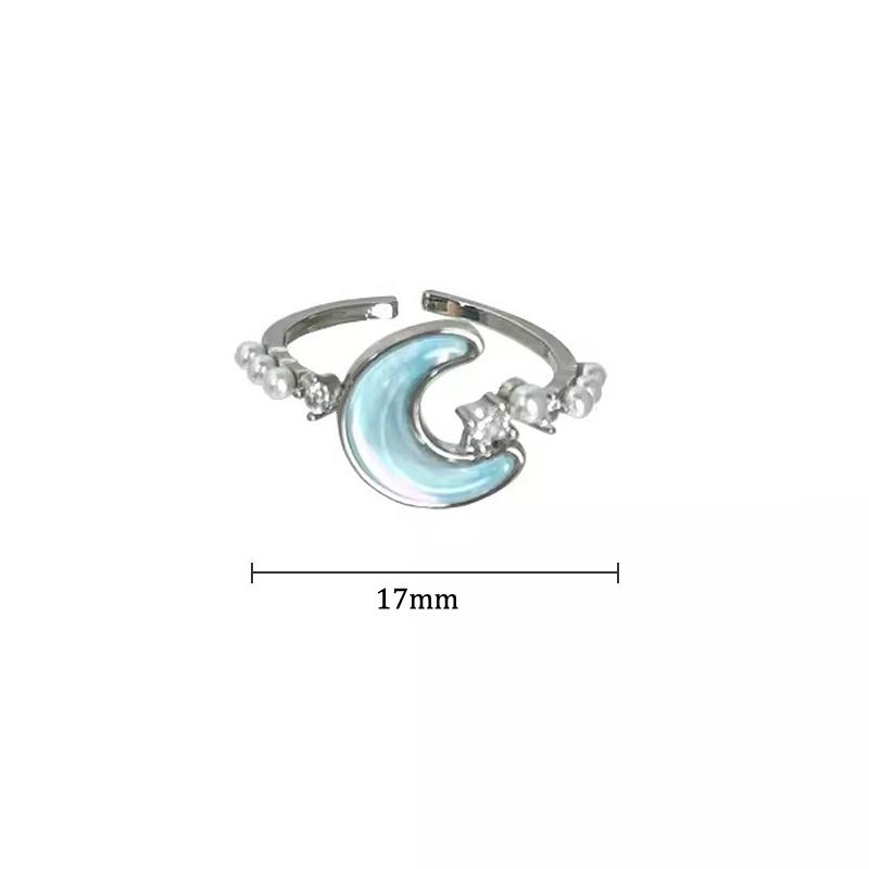 Süße, exquisite Sterne und Mondringe für Frauen und Mädchen, einfache, romantische Öffnung, verstellbare Ringe, Schmuck, Accessoires, Geschenke