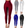 Women Yoga Pants Solid Color Hip Lift Skinny High Stretch Trousers Spring Autumn Slim Fit Seamless Running Fitness Ankle Length Leggings Gym Clothes