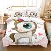 Carton Unicorn Comfortable Quilt Cover Set Children Kids Winter Soft Duvet Cover Sets ,twin Ful Quen King Bedrom Set Home Textile House De Couete