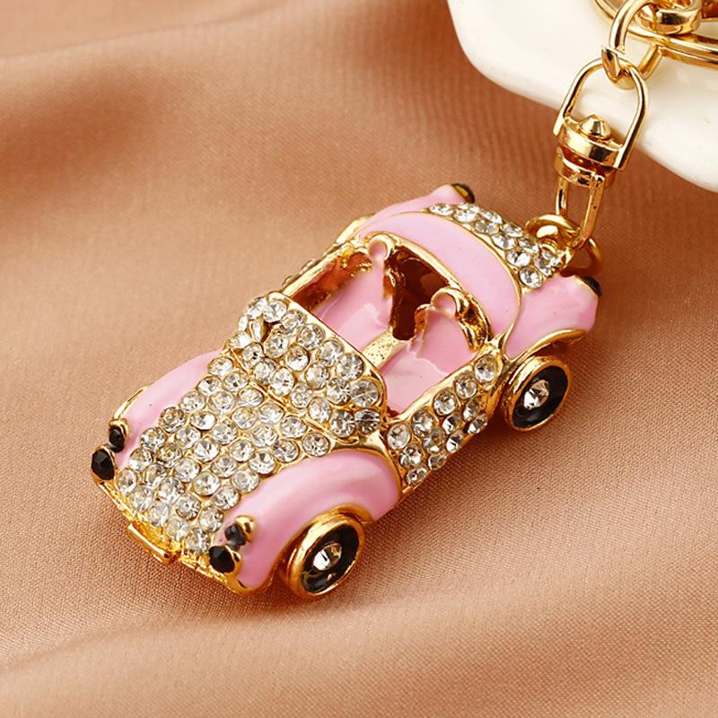 New Men New Small Rhinestone Car High Quality Key Holder Bag Fashion Accessories Hot Women Best Party Gift Jewelry