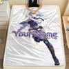 1PC Anime Fusion Custom Name Patterned Flannel Blanket Suitable For All Seasons For Home Decor Warmth And Comfort Gifts Holiday Present