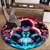 1pc Anime Design Round Carpet - Demon Slayer Theme, Office Chair Mat, Non-Slip Rug for Home Decor, Seasonal Gift, Suitable for Office, Living Room