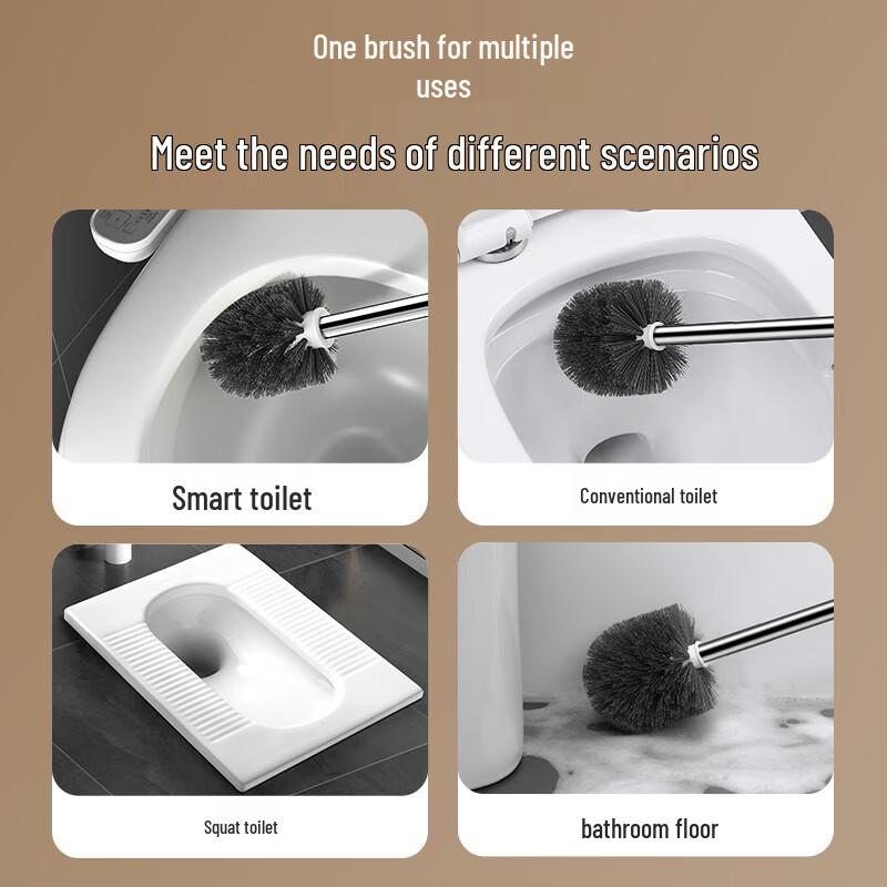 Meiliya Durable Extended Handle Toilet Brush Set