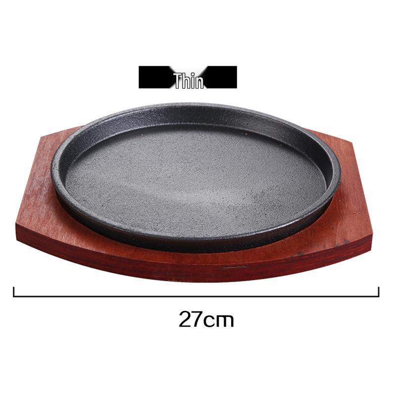 Round Thickened Cast Iron Griddle: Korean BBQ & Western Steak Pan