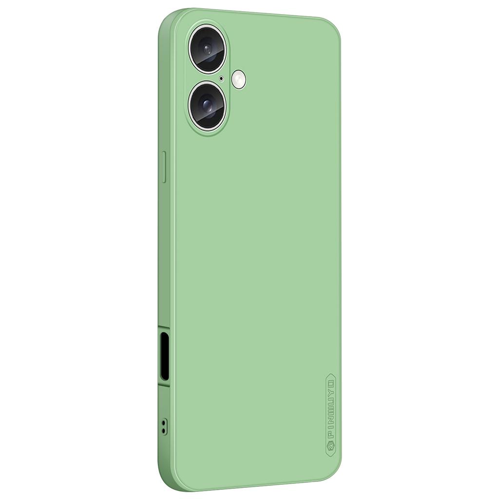 PINWUYO JK Touching Series For iPhone 16 Case Fiber Flocking Liner Soft TPU Phone Cover