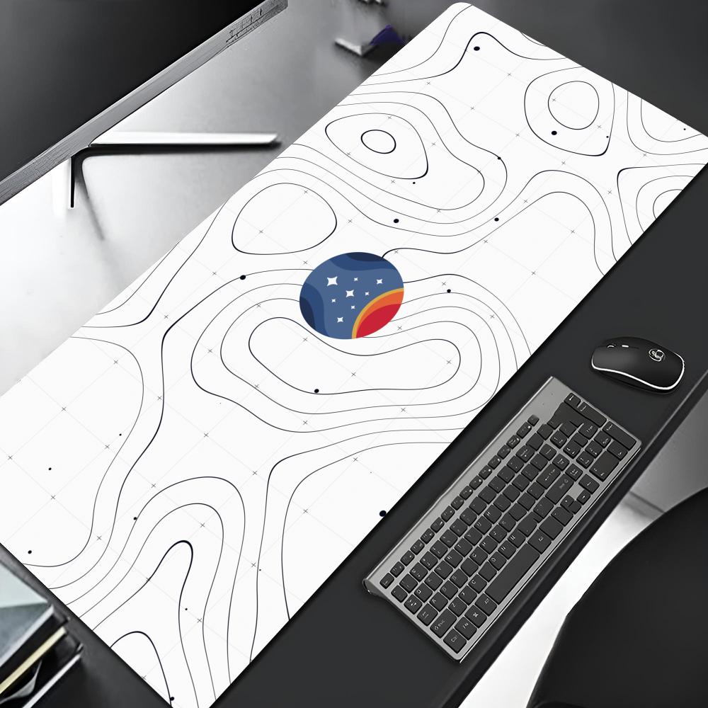 S-StarfieldS Mouse Pad Gaming Couple Locking Edge Big Computer Gamer Large Rubber Art Mousepad Laptop Desk Mat 600x300x2mm