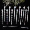 Colorful Acrylic Icicle Christmas Tree Ornaments