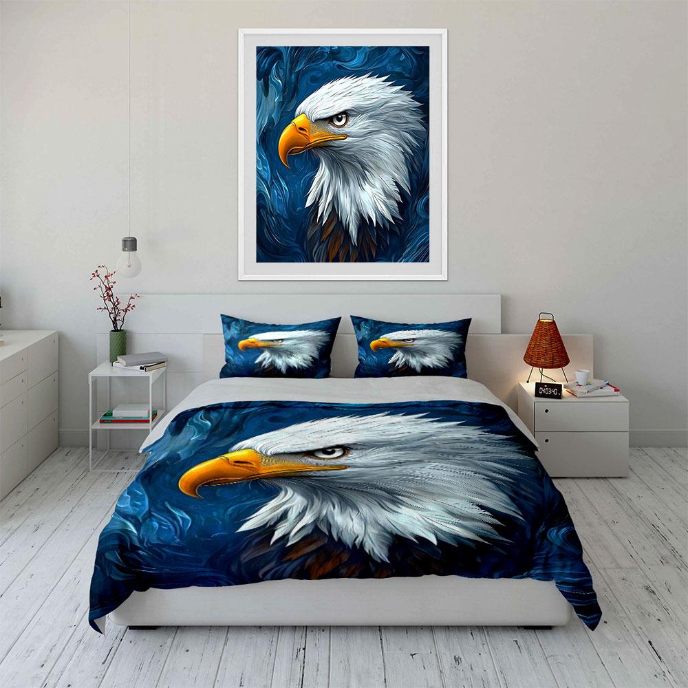 Adler Kunstwerk Dekoratives Set Mehrere Größen Kinder- und Schlafzimmer für Erwachsene Exquisites 3-teiliges Bettwäsche-Set, Geschenk