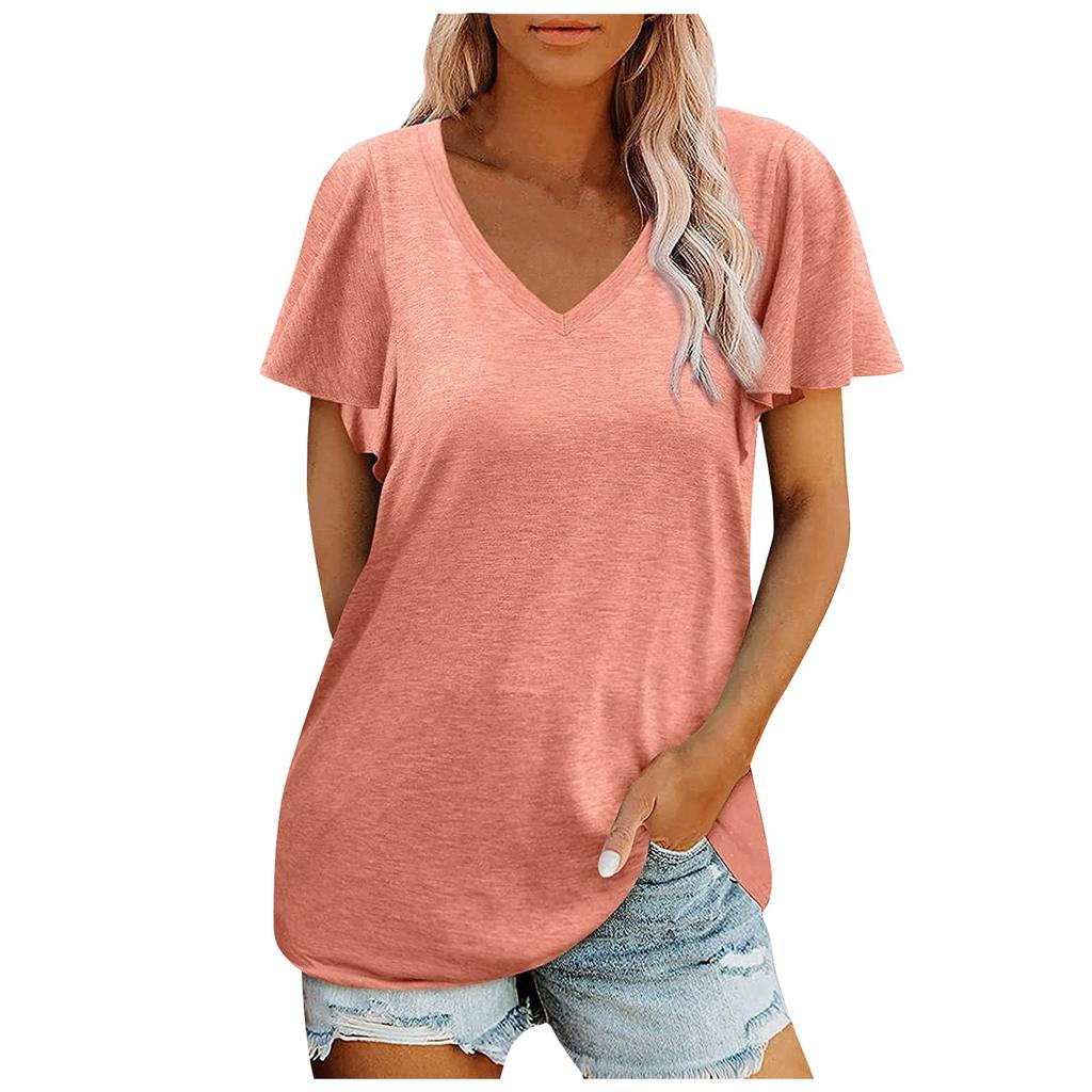 Fashion Casual Women's Solid Color V 