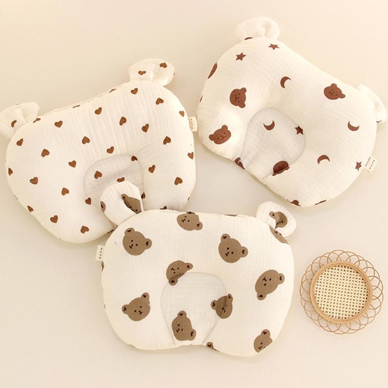Bear Ear Baby Pillow Soothing & Calming Newborn Pillow Easy To Clean Pillow Exquisite Craftsmanship Pillow for Boy Girl