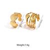 Hip-Hop Stainless Steel Circular Threaded Ring Set for Women Personality Irregular Metal Lava Line Index Finger Rings Jewelry