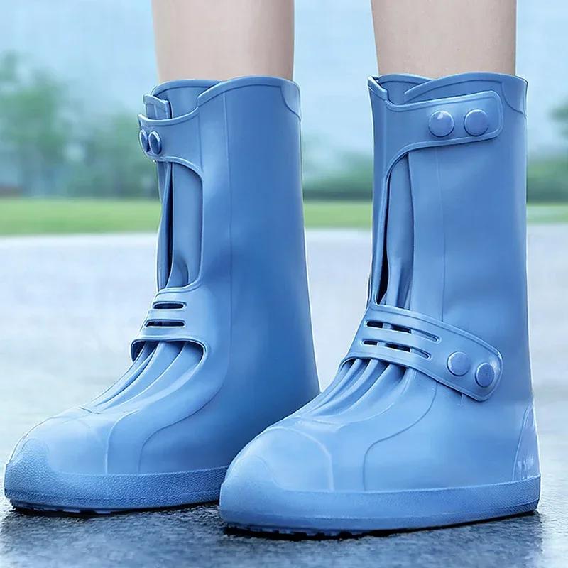 Anti Slip Breathable Rainshoe Cover Silicone Waterproof Rainboots Thickened Outdoor Hiking Travel Wear Resistant Repeatedly Used