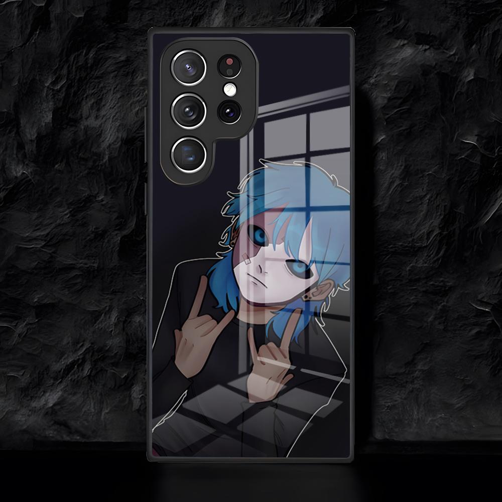 Game S-Sally Face Horror Phone Case For Samsung S26 S25 Edge Ultra 24 23 22 21 Ultra Plus Fe A55 56 15 4G 5G Glass Cover