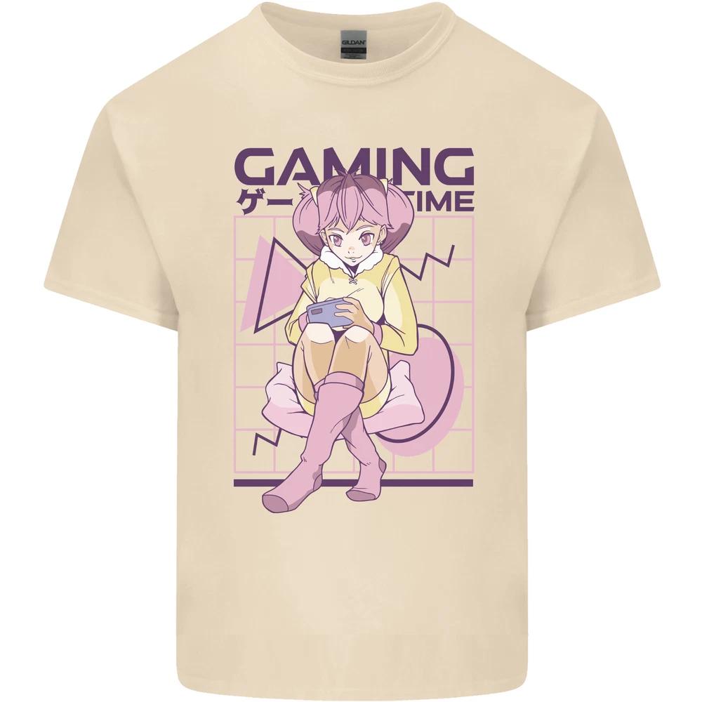 Anime Gamer Girl Gaming Video Games Unisexs Light Cotton TShirt S
