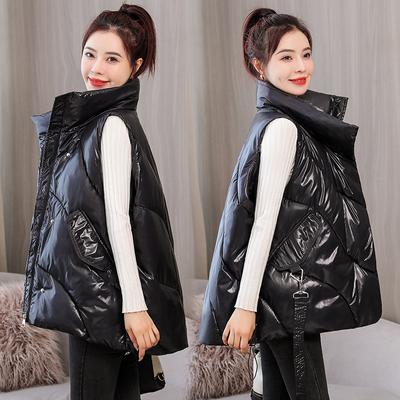 New Autumn and Winter Women's Fashionable Down Cotton Vest Vest Vest Loose and Versatile Outer Wear Cotton Vest