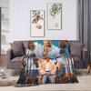 Bad Bunny Puerto Rican Rapper Portrait Blanket Soft Plush Throw Blanket For Kids Chair Sofa Bed Flannel Bedspread Bed Cover