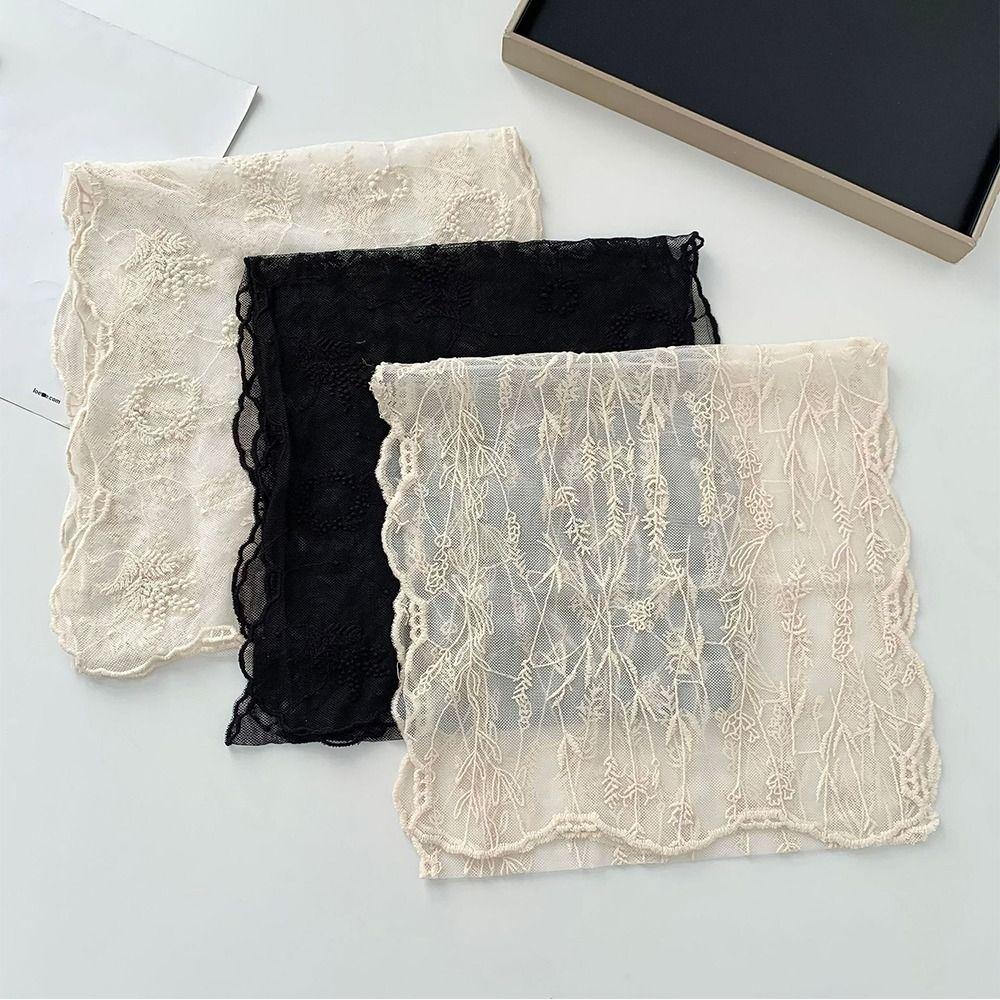 Long Sunscreen Lace Shawl Breathable Shawl Headscarf Elegant Lace Scarf  for Women