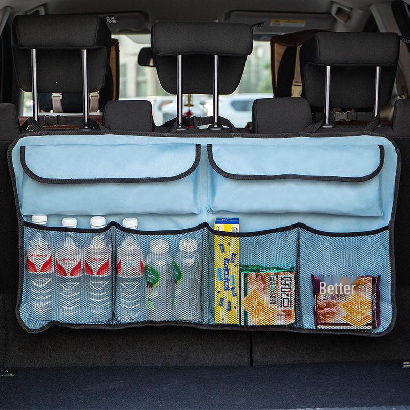 Large Capacity Car Trunk Storage Bag with Net Pocket and Cartoon Design