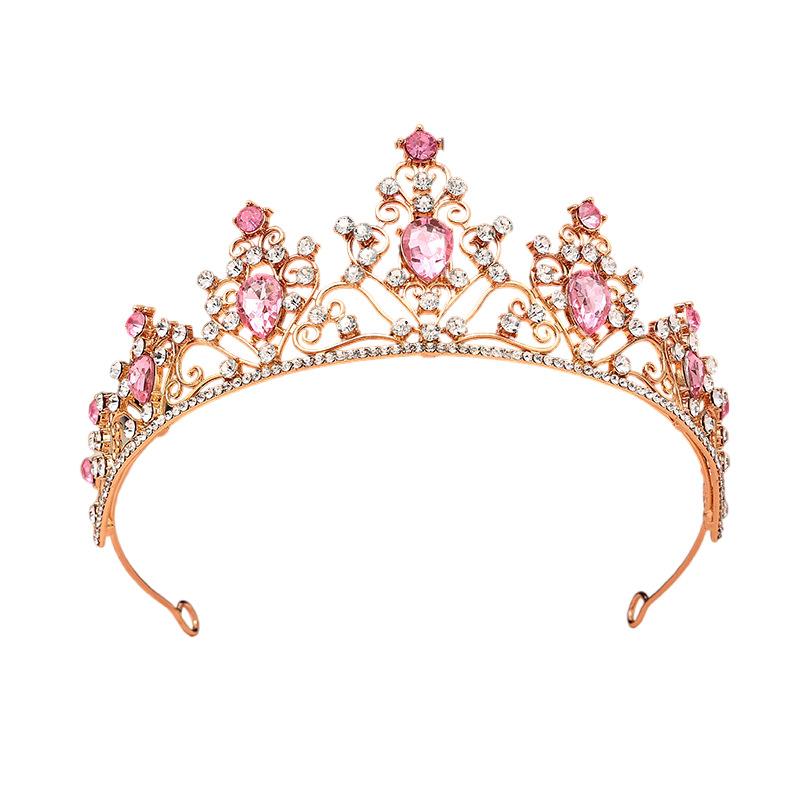 Bridal Tiara Crown Wedding Dress Hair Accessories Stage Host Welcome Baroque Queen Birthday Jewelry Women