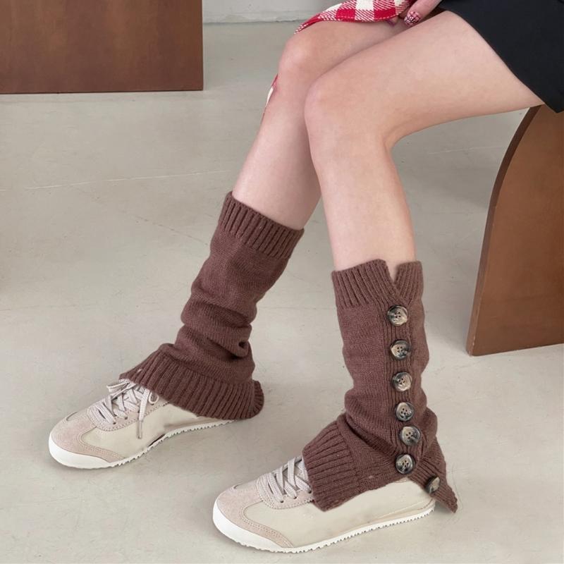 Women Knitted Winter Stocking Leg Warmers Long Socks Boot Cuffs Toppers Legging Pads Knee Brace Pads Knee Warmers Sleeve