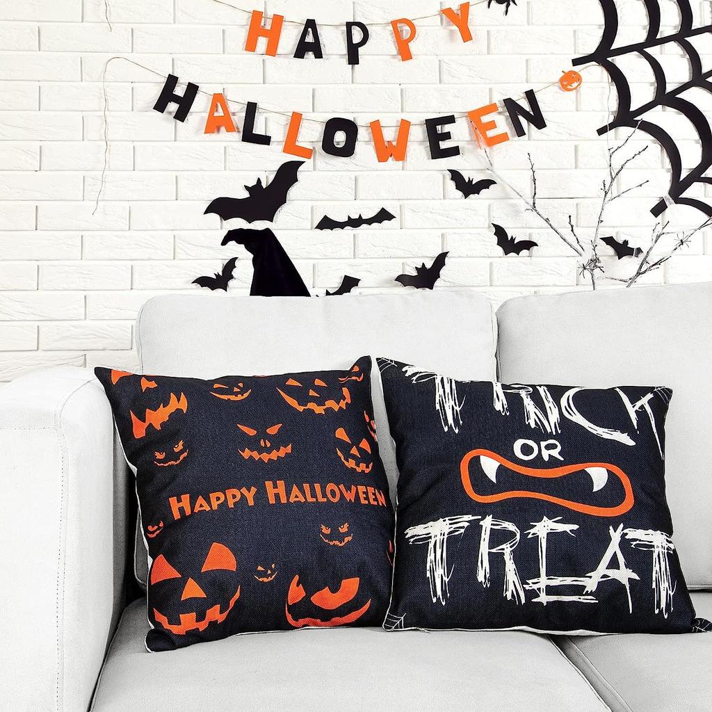 New Funny Pumpkin Print Pillowcase Halloween Home Sofa Decoration Cushion Cover Bedside Pillow