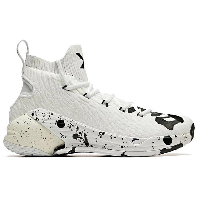 New Anta KT4 Cushioning Anti Slip And Wear Resistant High Top Basketball Shoes Men's White Black 11941104S-1