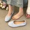 Fashion Grandma Shoes Soft Female Footwear 2025 Fashion Women's All-Match New Boat Dress Modis Golden Retro Summer Flat Boat Shoe All-Ma