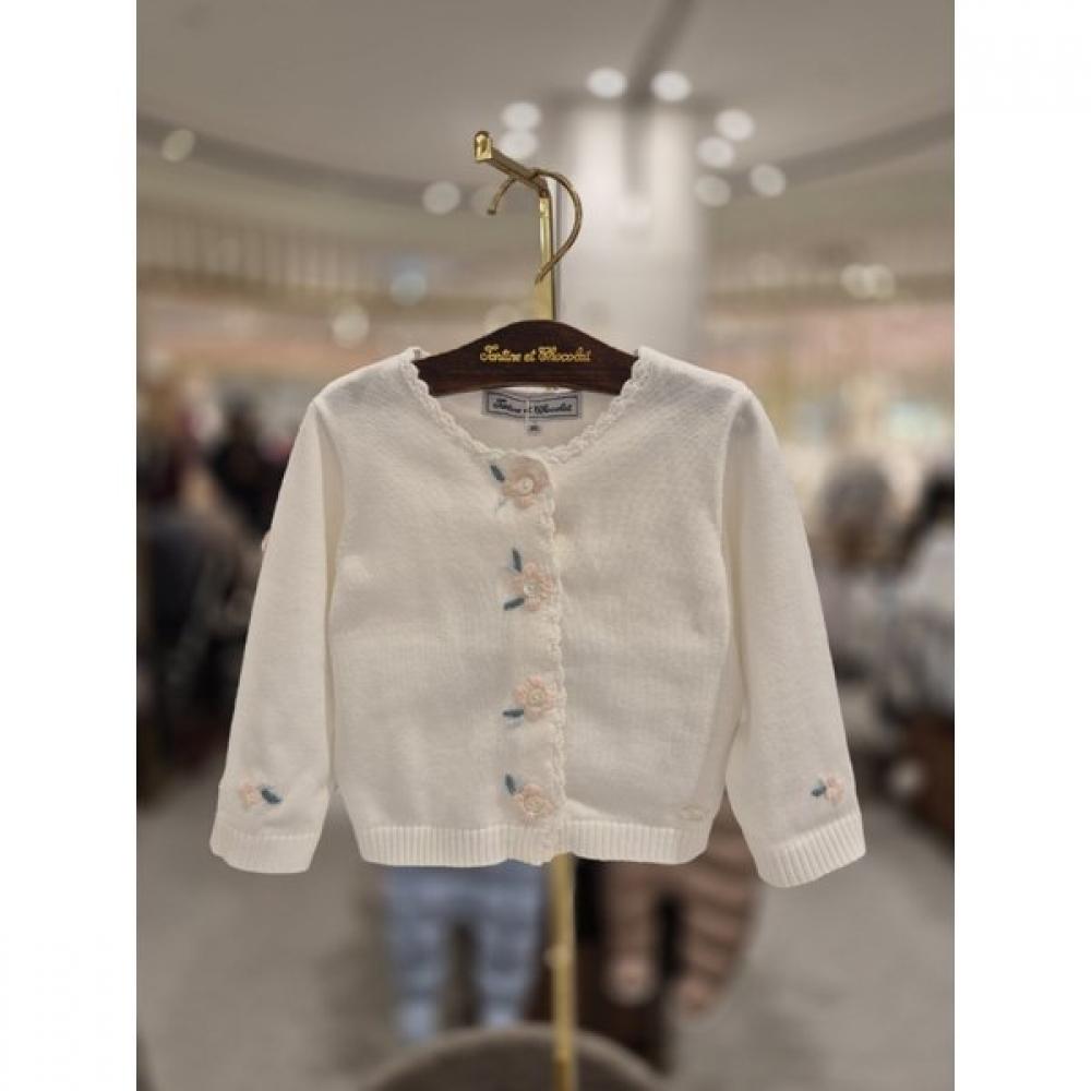 

Palm Rose Knit Cardigan Show Chocola Ttomgd011 Ivory/110