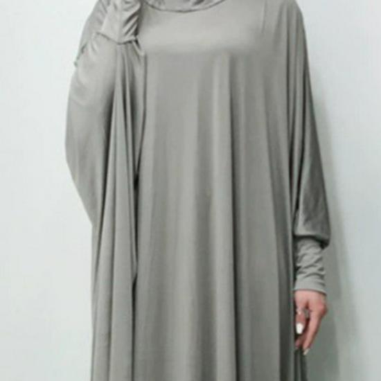 

Women s Milk Silk Batwing Sleeve Hooded Robe Dress One Size