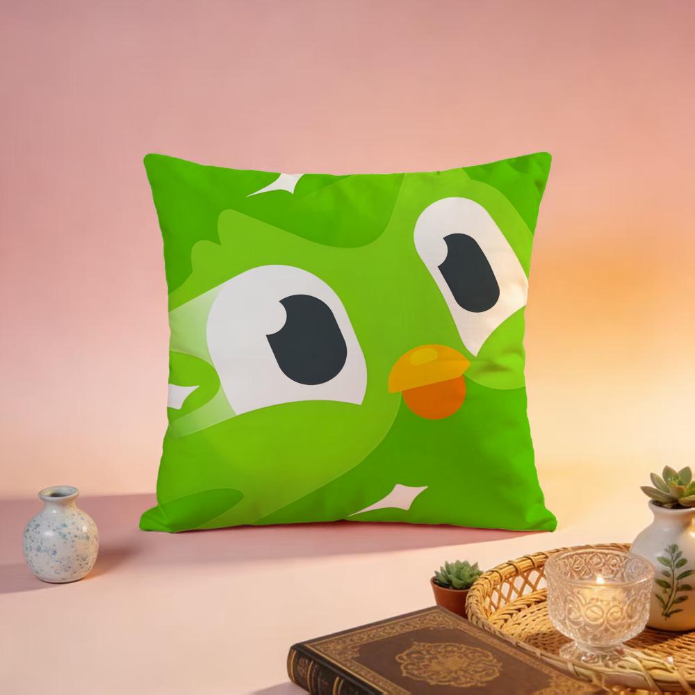 Popular DDuolingoed Cushion Cover Premium SkinFriendly Pillow Case MultiPurpose for Home Office Travel