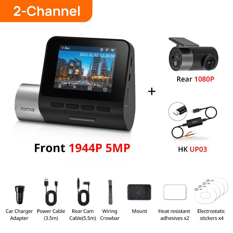 70mai Dash Cam Pro Plus A500S Built-in GPS ADAS,wifi Car DVR 1944PHD Recoeding Support Rear Cam 24H Parking Monitor,Night Vision