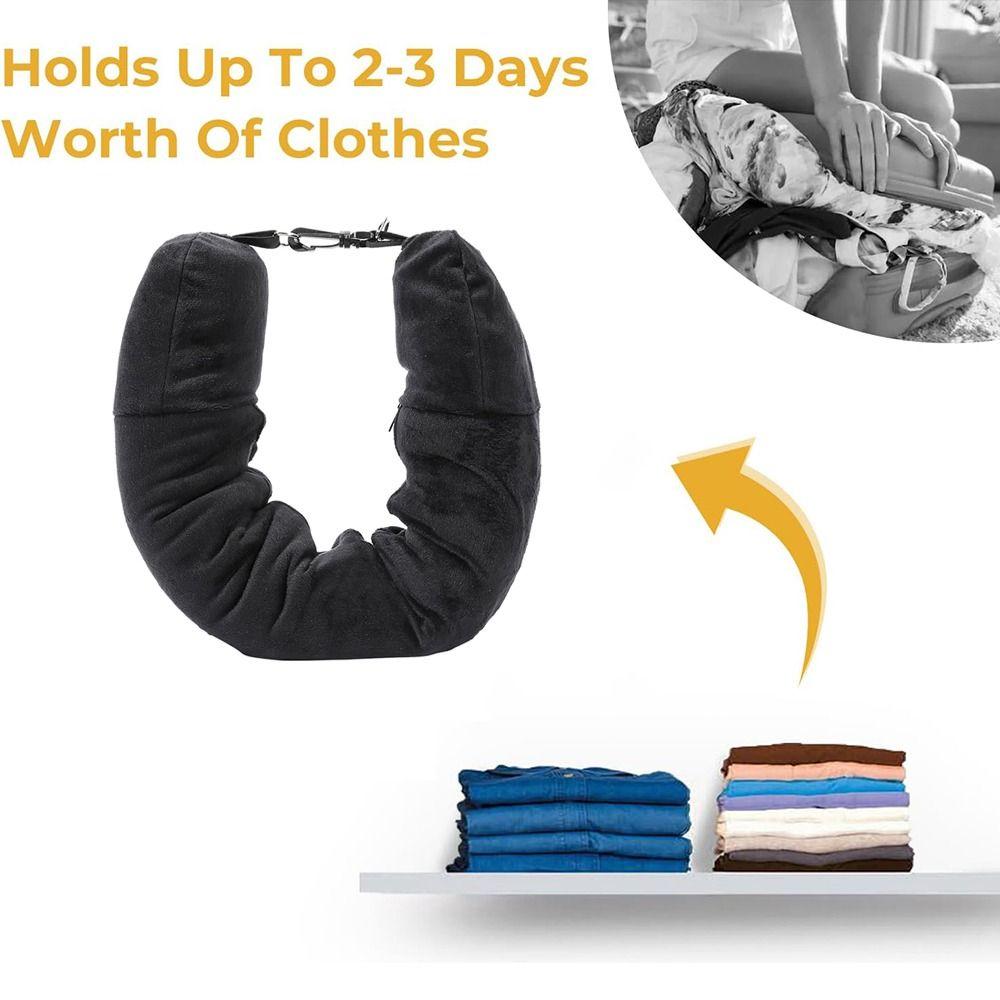 Cestovní polštář pro extra zavazadla Stuffable Travel Polštář s nastavitelnou velikostí krku Polštář ve tvaru U