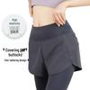 Women's High-Waist Yoga Pants - Autumn/Winter Quick-Dry 2-in-1 Design for Fitness and Morning Run