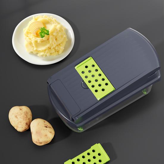 Vegetable Chopper 14-in-1 Kit Stainless Steel Onion Chopper with Container Veggie Cutter Kitchen Essential