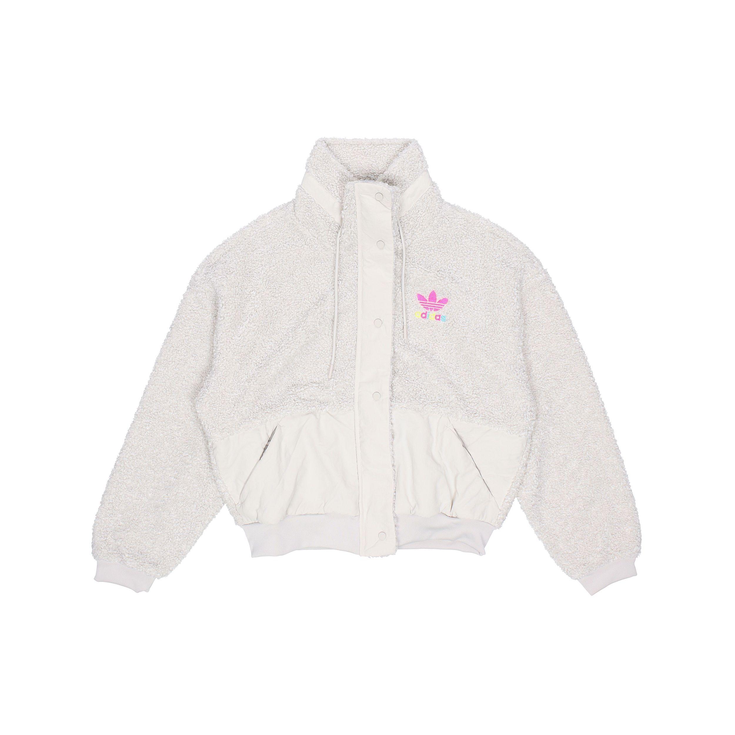 Adidas Originals Trefoil Short Sherpa American Vintage Sports Jacket Women Jacket Phosphor-Brown GV2933 34