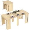 Dining Table Folding Table Extendable Kitchen Table Dining Room Table Particle Board 60 180 X 85 X 75 Cm Natural