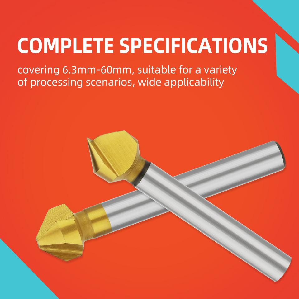 High-Speed Steel Chamfering Cutters Single-Edge & Three-Edge for Metal Inner Hole Deburring And Chamfering Tool