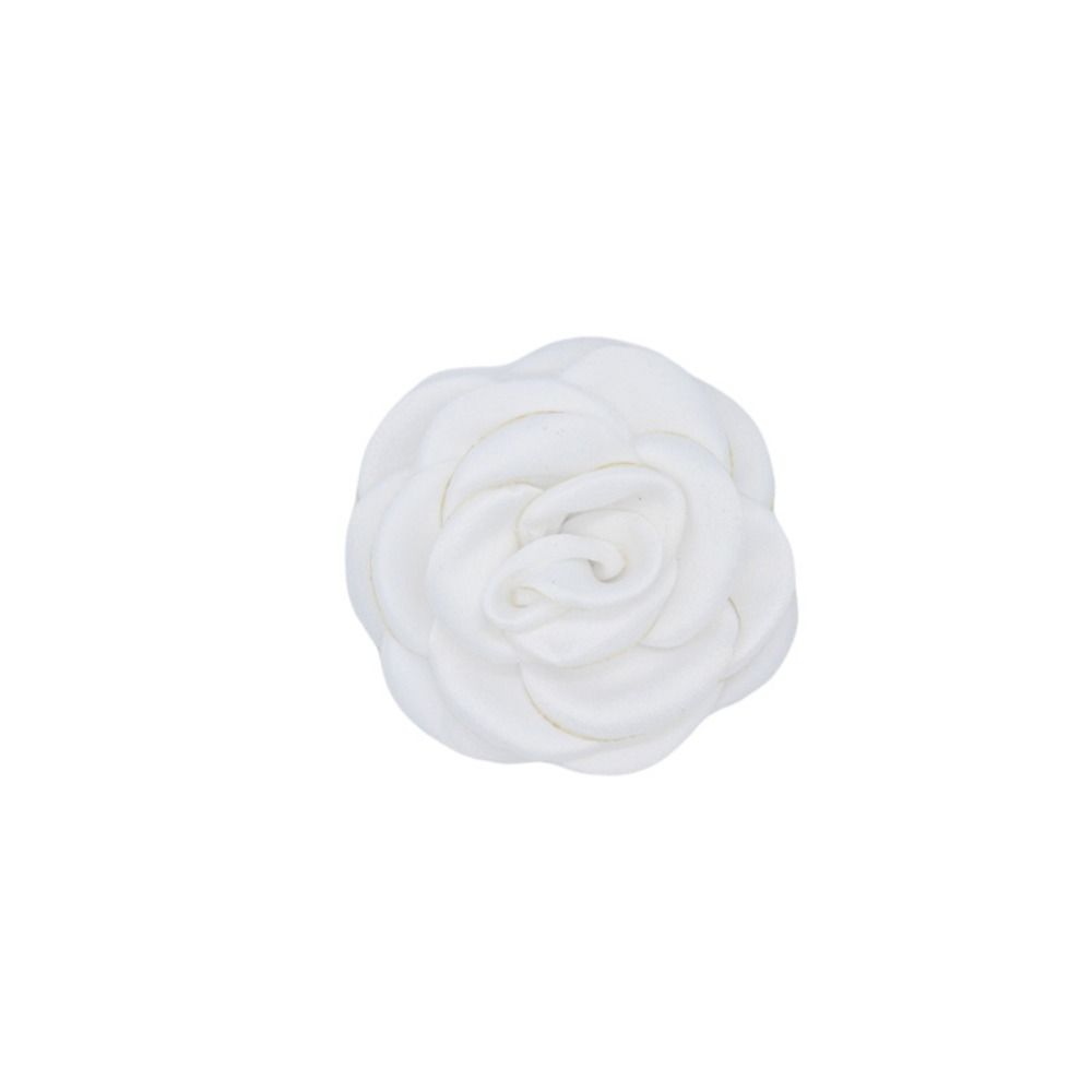 Satin Rose Fabric Artificial Flower Camellia Flower Silk Dress Decoration Headwear Handmade Hair Accessory
