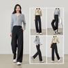 ESE-Y Women's High-Waist Straight-Leg Tailored Trousers
