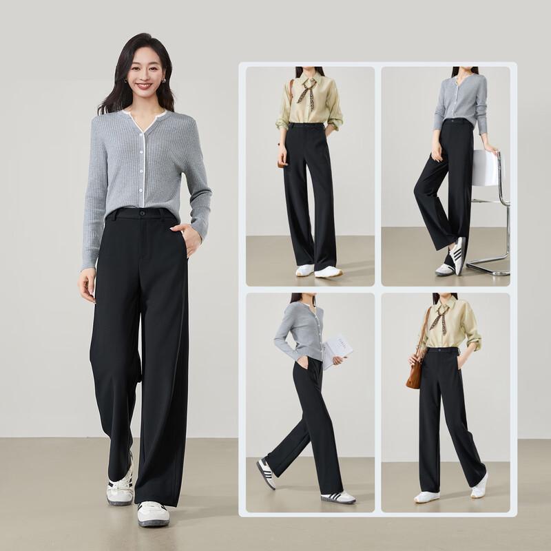 ESE-Y Women's High-Waist Straight-Leg Tailored Trousers