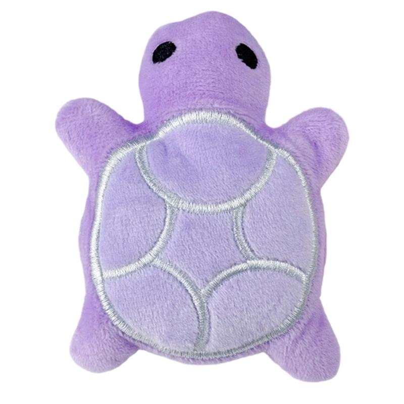 Sweet Turtles Children Toy Key Pendant Furry Miniature Plush Toy Keyring for Bags and Key Carry Along
