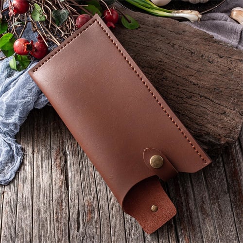 DUOLEIMI Chinese Knife Cover, Leather Knife Case, Chef Knife Case, PU Leather, Blade Safety Case (A)