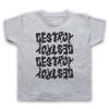 DESTROY WESTWOOD PUNK MOTIF SLOGAN KINGS ROAD ANARCHY KIDS CHILDS T-shirt