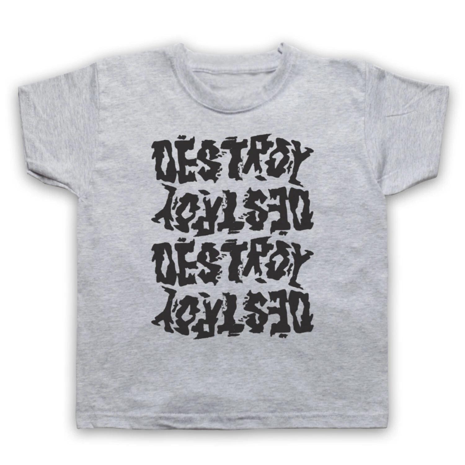 DESTROY WESTWOOD PUNK MOTIF SLOGAN KINGS ROAD ANARCHY KIDS CHILDS T-shirt 160